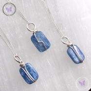 Blue Kyanite Silver Pendant